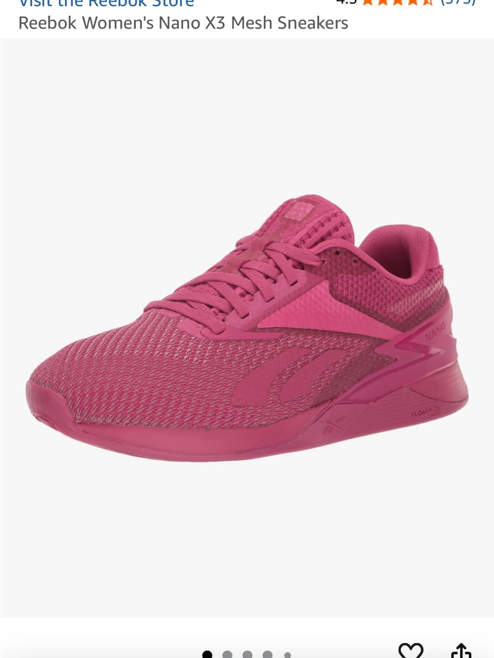 Reebok Women's Training Shoe in Vibrant Pink